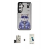 MARSİLYAN™- Galaxy S24 Kılıf Siluet Modern Özel Seri - Şeffaf Pasifik Cam Ekran Koruyucu + Bilvis Titan Kamera Lens - SH