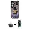 MARSİLYAN™- Galaxy S24 Kılıf Siluet Modern Özel Seri - Siyah 360 Mat Full Body Arka Koruyucu + Kamera Lens Koruma Cam - SF
