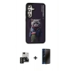 MARSİLYAN™- Galaxy S24 Kılıf Siluet Modern Özel Seri - Siyah 3D Antistatik Hayalet Cam Ekran Koruyucu + PVD Metal Kamera Lens - TNGI