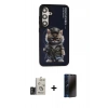 MARSİLYAN™- Galaxy S24 Kılıf Siluet Modern Özel Seri - Siyah 3D Antistatik Hayalet Cam Ekran Koruyucu + Bilvis Titan Kamera Lens - TMGI