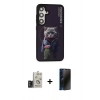 MARSİLYAN™- Galaxy S24 Kılıf Siluet Modern Özel Seri - Siyah 3D Antistatik Hayalet Cam Ekran Koruyucu + Bilvis Titan Kamera Lens - TMGI