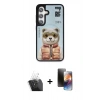 MARSİLYAN™- Galaxy S24 Kılıf Siluet Modern Özel Seri - Siyah 3D Antistatik Mat Seramik Nano Ekran Koruyucu + Şeffaf Kamera Lens Koruma Cam