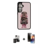 MARSİLYAN™- Galaxy S24 Kılıf Siluet Modern Özel Seri - Siyah 3D Antistatik Mat Seramik Nano Ekran Koruyucu + PVD Metal Kamera Lens - TNGI