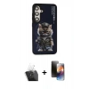 MARSİLYAN™- Galaxy S24 Kılıf Siluet Modern Özel Seri - Siyah 3D Antistatik Mat Seramik Nano Ekran Koruyucu + Şeffaf Kamera Lens Koruma Cam