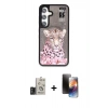 MARSİLYAN™- Galaxy S24 Kılıf Siluet Modern Özel Seri - Siyah 3D Antistatik Mat Seramik Nano Ekran Koruyucu + Bilvis Titan Kamera Lens - TMGI