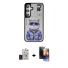 MARSİLYAN™- Galaxy S24 Kılıf Siluet Modern Özel Seri - Siyah 3D Antistatik Mat Seramik Nano Ekran Koruyucu + Bilvis Titan Kamera Lens - TMGI