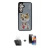 MARSİLYAN™- Galaxy S24 Kılıf Siluet Modern Özel Seri - Siyah 3D Antistatik Mat Seramik Nano Ekran Koruyucu + Şeffaf Kamera Lens Koruma Cam