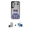 MARSİLYAN™- Galaxy S24 Kılıf Siluet Modern Özel Seri - Siyah 3D Antistatik Seramik Nano Ekran Koruyucu + Bilvis Titan Kamera Lens - DNMR