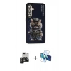 MARSİLYAN™- Galaxy S24 Kılıf Siluet Modern Özel Seri - Siyah 3D Antistatik Seramik Nano Ekran Koruyucu + PVD Metal Kamera Lens - TNGI