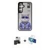MARSİLYAN™- Galaxy S24 Kılıf Siluet Modern Özel Seri - Siyah 3D Antistatik Seramik Nano Ekran Koruyucu + PVD Metal Kamera Lens - DNMR