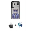 MARSİLYAN™- Galaxy S24 Kılıf Siluet Modern Özel Seri - Siyah 3D Antistatik Seramik Nano Ekran Koruyucu + Kamera Lens Koruma Cam - SF