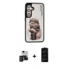 MARSİLYAN™- Galaxy S24 Kılıf Siluet Modern Özel Seri - Siyah 6D Antistatik Mat Seramik Hayalet Nano Ekran Koruyucu + PVD Metal Kamera Lens - TNGI