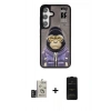 MARSİLYAN™- Galaxy S24 Kılıf Siluet Modern Özel Seri - Siyah 6D Antistatik Mat Seramik Hayalet Nano Ekran Koruyucu + Bilvis Titan Kamera Lens - DNMR
