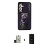MARSİLYAN™- Galaxy S24 Kılıf Siluet Modern Özel Seri - Siyah 6D Antistatik Mat Seramik Hayalet Nano Ekran Koruyucu + Bilvis Titan Kamera Lens - SH