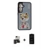 MARSİLYAN™- Galaxy S24 Kılıf Siluet Modern Özel Seri - Siyah 6D Antistatik Mat Seramik Hayalet Nano Ekran Koruyucu + PVD Metal Kamera Lens - DNMR