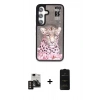 MARSİLYAN™- Galaxy S24 Kılıf Siluet Modern Özel Seri - Siyah 6D Antistatik Mat Seramik Hayalet Nano Ekran Koruyucu + PVD Metal Kamera Lens - GD