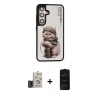 MARSİLYAN™- Galaxy S24 Kılıf Siluet Modern Özel Seri - Siyah 6D Antistatik Mat Seramik Hayalet Nano Ekran Koruyucu + Bilvis Titan Kamera Lens - TMGI