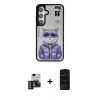 MARSİLYAN™- Galaxy S24 Kılıf Siluet Modern Özel Seri - Siyah 6D Antistatik Mat Seramik Hayalet Nano Ekran Koruyucu + PVD Metal Kamera Lens - GD