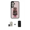 MARSİLYAN™- Galaxy S24 Kılıf Siluet Modern Özel Seri - Siyah 6D Antistatik Mat Seramik Hayalet Nano Ekran Koruyucu + Bilvis Titan Kamera Lens - DNMR