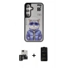 MARSİLYAN™- Galaxy S24 Kılıf Siluet Modern Özel Seri - Siyah 6D Antistatik Mat Seramik Hayalet Nano Ekran Koruyucu + PVD Metal Kamera Lens - SH