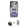 MARSİLYAN™- Galaxy S24 Kılıf Siluet Modern Özel Seri - Siyah Bilvis 3D Cam Ekran Koruyucu + Kamera Lens Koruma Cam - SF