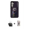 MARSİLYAN™- Galaxy S24 Kılıf Siluet Modern Özel Seri - Siyah Bilvis 3D Cam Ekran Koruyucu + Kamera Lens Koruma Cam - SF
