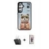 MARSİLYAN™- Galaxy S24 Kılıf Siluet Modern Özel Seri - Siyah Bilvis 3D Cam Ekran Koruyucu + Kamera Lens Koruma Cam - SF