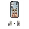 MARSİLYAN™- Galaxy S24 Kılıf Siluet Modern Özel Seri - Siyah Bilvis 3D Cam Ekran Koruyucu + Bilvis Titan Kamera Lens - SH