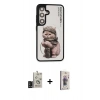 MARSİLYAN™- Galaxy S24 Kılıf Siluet Modern Özel Seri - Siyah Bilvis 3D Cam Ekran Koruyucu + Bilvis Titan Kamera Lens - SH