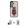 MARSİLYAN™- Galaxy S24 Kılıf Siluet Modern Özel Seri - Siyah Bilvis 3D Cam Ekran Koruyucu + Bilvis Titan Kamera Lens - SH