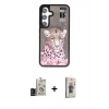 MARSİLYAN™- Galaxy S24 Kılıf Siluet Modern Özel Seri - Siyah Bilvis 3D Cam Ekran Koruyucu + Bilvis Titan Kamera Lens - SH