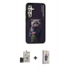 MARSİLYAN™- Galaxy S24 Kılıf Siluet Modern Özel Seri - Siyah Bilvis 3D Cam Ekran Koruyucu + Bilvis Titan Kamera Lens - SH