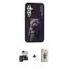 MARSİLYAN™- Galaxy S24 Kılıf Siluet Modern Özel Seri - Siyah Bilvis 3D Cam Ekran Koruyucu + PVD Metal Kamera Lens - SH