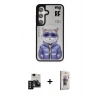 MARSİLYAN™- Galaxy S24 Kılıf Siluet Modern Özel Seri - Siyah Bilvis 3D Cam Ekran Koruyucu + PVD Metal Kamera Lens - SH