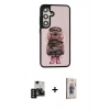 MARSİLYAN™- Galaxy S24 Kılıf Siluet Modern Özel Seri - Siyah Bilvis 3D Cam Ekran Koruyucu + PVD Metal Kamera Lens - SH