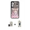 MARSİLYAN™- Galaxy S24 Kılıf Siluet Modern Özel Seri - Siyah Bilvis Hayalet Cam Ekran Koruyucu + Bilvis Titan Kamera Lens - SH