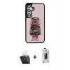 MARSİLYAN™- Galaxy S24 Kılıf Siluet Modern Özel Seri - Siyah Bilvis Hayalet Cam Ekran Koruyucu + Kamera Lens Koruma Cam - SF