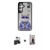 MARSİLYAN™- Galaxy S24 Kılıf Siluet Modern Özel Seri - Siyah Bilvis Hayalet Cam Ekran Koruyucu + PVD Metal Kamera Lens - SH