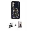 MARSİLYAN™- Galaxy S24 Kılıf Siluet Modern Özel Seri - Siyah Bilvis Hayalet Cam Ekran Koruyucu + PVD Metal Kamera Lens - SH