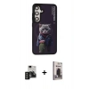 MARSİLYAN™- Galaxy S24 Kılıf Siluet Modern Özel Seri - Siyah Bilvis Hayalet Cam Ekran Koruyucu + PVD Metal Kamera Lens - SH