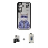 MARSİLYAN™- Galaxy S24 Kılıf Siluet Modern Özel Seri - Siyah Bilvis Hayalet Cam Ekran Koruyucu + PVD Metal Kamera Lens - SH