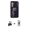 MARSİLYAN™- Galaxy S24 Kılıf Siluet Modern Özel Seri - Siyah Bilvis Hayalet Cam Ekran Koruyucu + PVD Metal Kamera Lens - SH