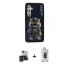 MARSİLYAN™- Galaxy S24 Kılıf Siluet Modern Özel Seri - Siyah Bilvis Hayalet Cam Ekran Koruyucu + PVD Metal Kamera Lens - SH