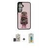 MARSİLYAN™- Galaxy S24 Kılıf Siluet Modern Özel Seri - Siyah Polymer Nano Ekran Koruyucu + Bilvis Titan Kamera Lens - GD