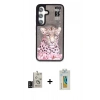 MARSİLYAN™- Galaxy S24 Kılıf Siluet Modern Özel Seri - Siyah Polymer Nano Ekran Koruyucu + Bilvis Titan Kamera Lens - SH