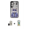 MARSİLYAN™- Galaxy S24 Kılıf Siluet Modern Özel Seri - Siyah Polymer Nano Ekran Koruyucu + Bilvis Titan Kamera Lens - SH