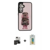 MARSİLYAN™- Galaxy S24 Kılıf Siluet Modern Özel Seri - Siyah Polymer Nano Ekran Koruyucu + PVD Metal Kamera Lens - TNGI