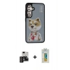 MARSİLYAN™- Galaxy S24 Kılıf Siluet Modern Özel Seri - Siyah Polymer Nano Ekran Koruyucu + PVD Metal Kamera Lens - TNGI