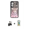 MARSİLYAN™- Galaxy S24 Kılıf Siluet Modern Özel Seri - Siyah Polymer Nano Ekran Koruyucu + PVD Metal Kamera Lens - TNGI
