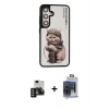 MARSİLYAN™- Galaxy S24 Kılıf Siluet Modern Özel Seri - Siyah Vanessa Magic Cam + Gold PVD Metal Kamera Lens
